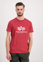 Alpha Industries Herren Basic T-Shirt Rot