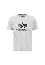 Alpha Industries Herren Basic T-Shirt Hellgrau