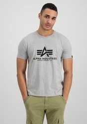 Alpha Industries Herren Basic T-Shirt Hellgrau