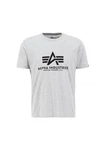 Alpha Industries Herren Basic T-Shirt Hellgrau