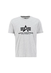Alpha Industries Herren Basic T-Shirt Hellgrau