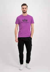 Alpha Industries Herren Basic T-Shirt Lila/Rosa/Dunkelblau