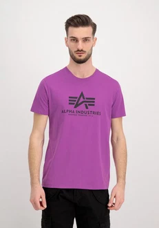 Alpha Industries Herren Basic T-Shirt Lila/Rosa/Dunkelblau