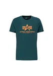 Alpha Industries Herren Basic T-Shirt Dunkelgrün/Grün/Türkis