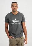 Alpha Industries Herren Basic T-Shirt Hellgrau/Dunkelgrau/Dunkelgrün