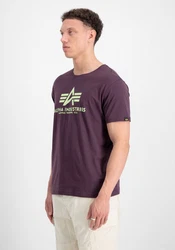 Alpha Industries Herren Basic T-Shirt Fliederfarben/Lila/Dunkelblau