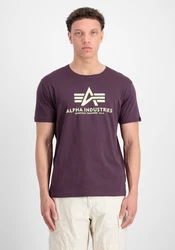 Alpha Industries Herren Basic T-Shirt Fliederfarben/Lila/Dunkelblau