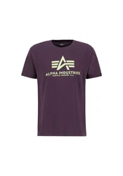 Alpha Industries Herren Basic T-Shirt Fliederfarben/Lila/Dunkelblau