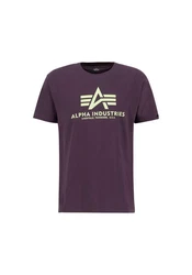 Alpha Industries Herren Basic T-Shirt Fliederfarben/Lila/Dunkelblau
