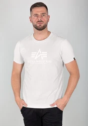 Alpha Industries Herren Basic T-Shirt Weiß/Creme/Schwarz/Beige