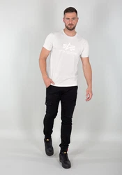 Alpha Industries Herren Basic T-Shirt Weiß/Creme/Schwarz/Beige