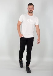 Alpha Industries Herren Basic T-Shirt Weiß/Creme/Schwarz/Beige