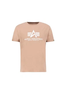 Alpha Industries Herren Basic T-Shirt Braun/Beige/Khaki/Rosa/Orange/Gold
