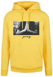 Mister Tee Herren Pray Hoody Kapuzenpullover Gelb/Grau