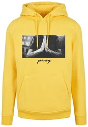 Mister Tee Herren Pray Hoody Kapuzenpullover Gelb/Grau
