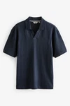 Next Poloshirt mit kubanischem Kragen Dunkelblau/Blau/Hellblau