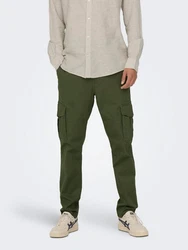 ONLY & SONS Cargohose ONSDEAN LIFE TAP CARGO Dunkelgrün/Khaki/Grün