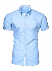 JMIERR Businesshemd Regular Kentkragen Uni Hellblau/Blau