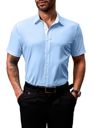 JMIERR Businesshemd Regular Kentkragen Uni Hellblau/Blau