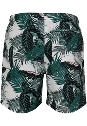 URBAN CLASSICS Badeshorts PatternSwim Shorts Dunkelgrün/Grün