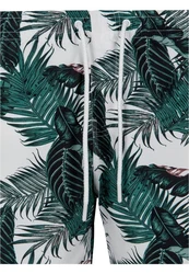 URBAN CLASSICS Badeshorts PatternSwim Shorts Dunkelgrün/Grün