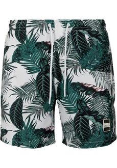 URBAN CLASSICS Badeshorts PatternSwim Shorts Dunkelgrün/Grün