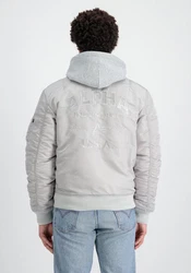 Alpha Industries Bomberjacke Anorak Grau/Hellgrau/Silber/Weiß