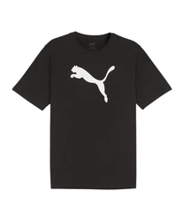 PUMA T-Shirt teamRISE Logo Trainingsshirt Schwarz/Braun/Beige