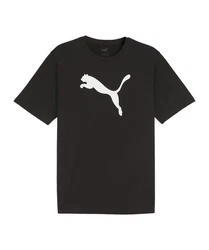 PUMA T-Shirt teamRISE Logo Trainingsshirt Schwarz/Braun/Beige