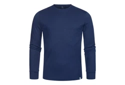Tom Fyfe Longsleeve Merino Herren Dunkelblau/Blau