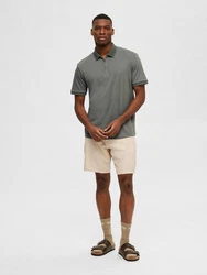 SELECTED HOMME Poloshirt 'Fave' Grau/Dunkelgrün/Hellgrau/Grün/Dunkelgrau