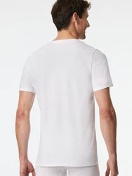 Schiesser T-Shirt Premium Cotton Weiß/Creme/Grau