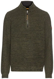 Strickpullover aus Baumwollmix Markenlogo