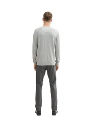 TOM TAILOR Chinohose JERSEY SLIM CHINO Grau/Hellgrau