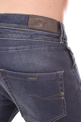 Diesel Straight Jeans Belther Regular Slim Straight Dunkelblau/Blau