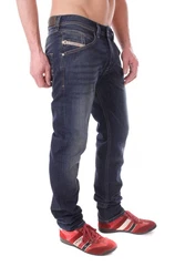 Diesel Straight Jeans Belther Regular Slim Straight Dunkelblau/Blau