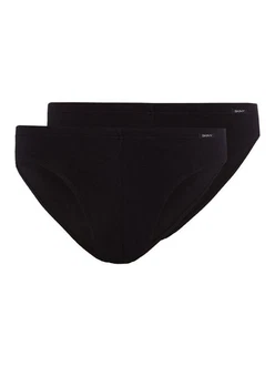 Skiny Slip Herren 2er Pack Brasil Briefs Schwarz/Braun