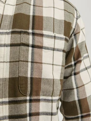 Jack & Jones Langarmhemd JPRBlu Brook braun/oliv/wei