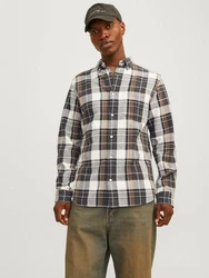 Jack & Jones Langarmhemd JPRBlu Brook Schwarz/Dunkelgrün/Grau/Gelb/Braun/Beige