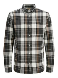 Jack & Jones Langarmhemd JPRBlu Brook Schwarz/Dunkelgrün/Grau/Gelb/Braun/Beige