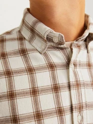 Jack & Jones Langarmhemd JPRBlu Brook Braun/Beige