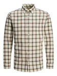 Jack & Jones Langarmhemd JPRBlu Brook Braun/Beige