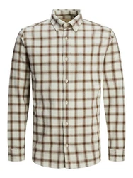Jack & Jones Langarmhemd JPRBlu Brook Braun/Beige