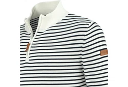 Travelin' Strickpullover Jumper Nacka Men Weiß/Marineblau