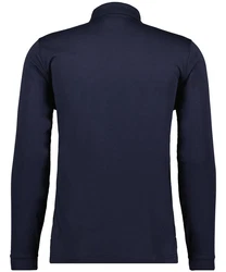 RAGMAN Poloshirt Langarmshirts Dunkelblau/Blau