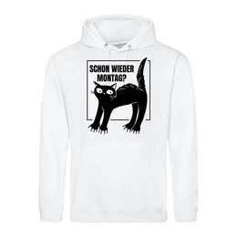 Kapuzenpullover Montags Katze Herren Hoodie Pullover mit modischem Frontprint