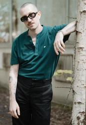FORSBERG Poloshirt mit Stehkragen 