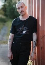 FORSBERG T-Shirt mit Polygonraster-Logo 