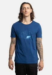 FORSBERG T-Shirt mit Polygonraster-Logo Blau/Hellblau/Dunkelblau