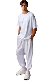 Oversize-Shirt Casual T-Shirt 24RS058 White S in krftigen Farben